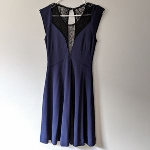 French Connection Purple Lace Front Dress Size 8